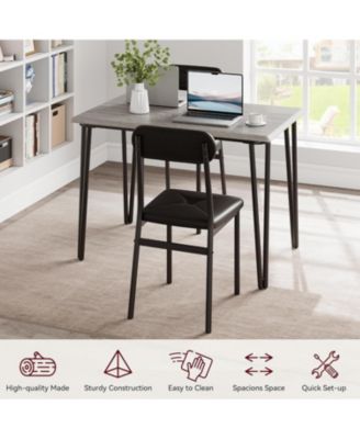 Dining Table Set for 4 Kitchen Table and Chairs for 4 ,5 Piece Kitchen Dining Room Table Set Wood Modern Rectangle Dinner Table