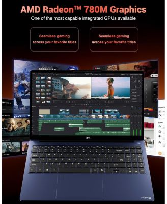 15.6" IPS FHD-Gaming-Laptop, AMD Ryzen 7 8745HS 32GB DDR5 RAM 1TB SSD 4.9GHz Radeon 780M Graphics 100W USB-C 4.0