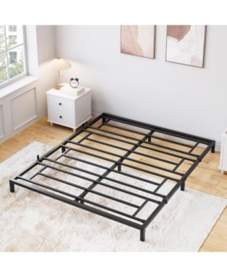 8 Inch Queen Size Metal Bed Frame – Heavy Duty Platform Bed with Storage Space,Steel Support,No Box Spring Needed, Easy Assembly