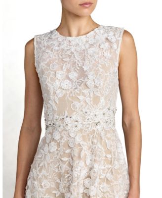 Women's Floral Embroidered High Neck Midi Dress