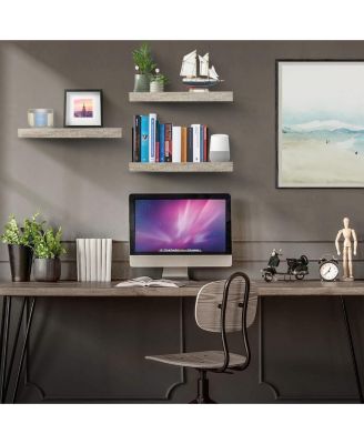 3 Pack 16 Inch  Floating Shelves - for Bedroom, Kitchen, Living Room, Office