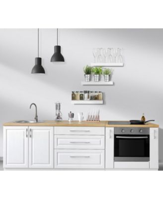 3 Pack 16 Inch  Floating Shelves - for Bedroom, Kitchen, Living Room, Office