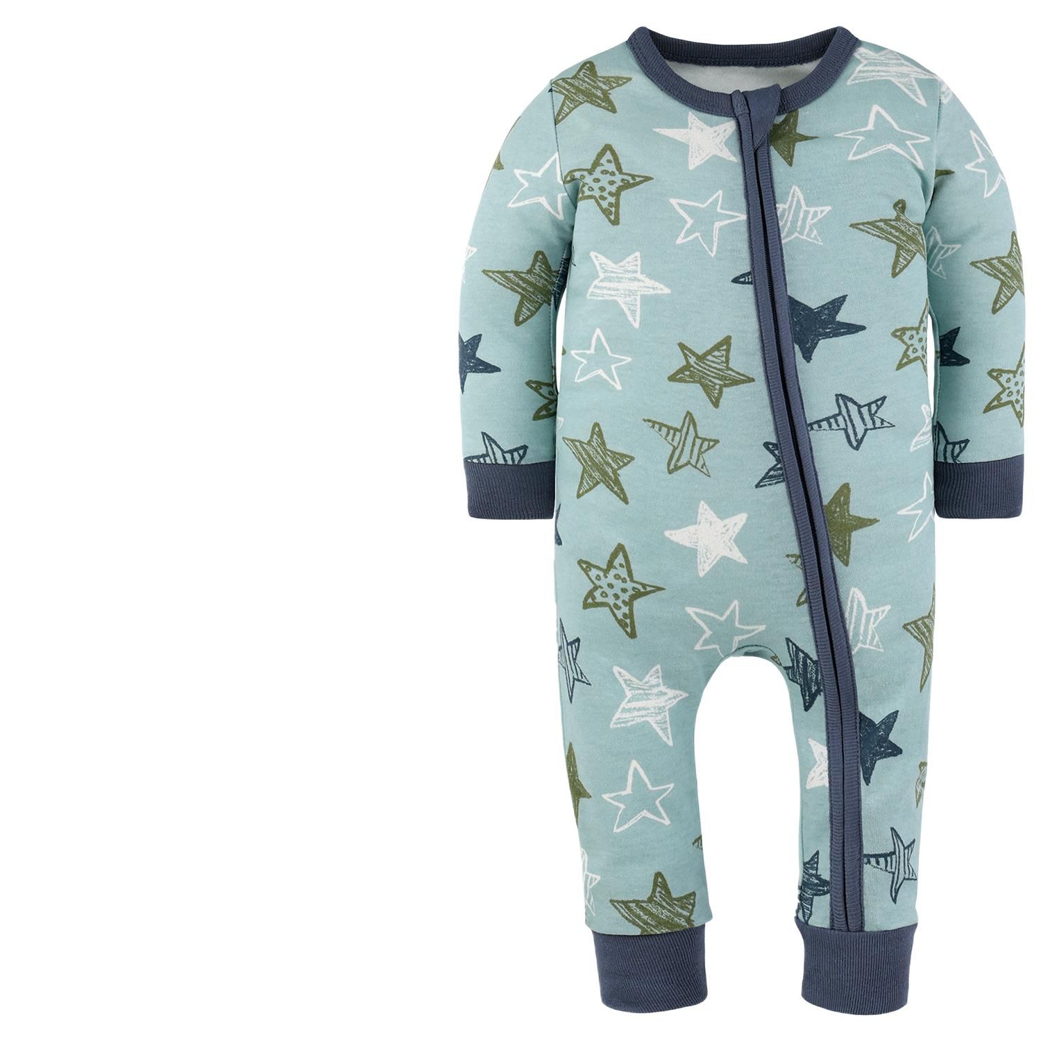 Baby Boys Dino Star Cotton Footless Pajamas for Boys, 2 Pack