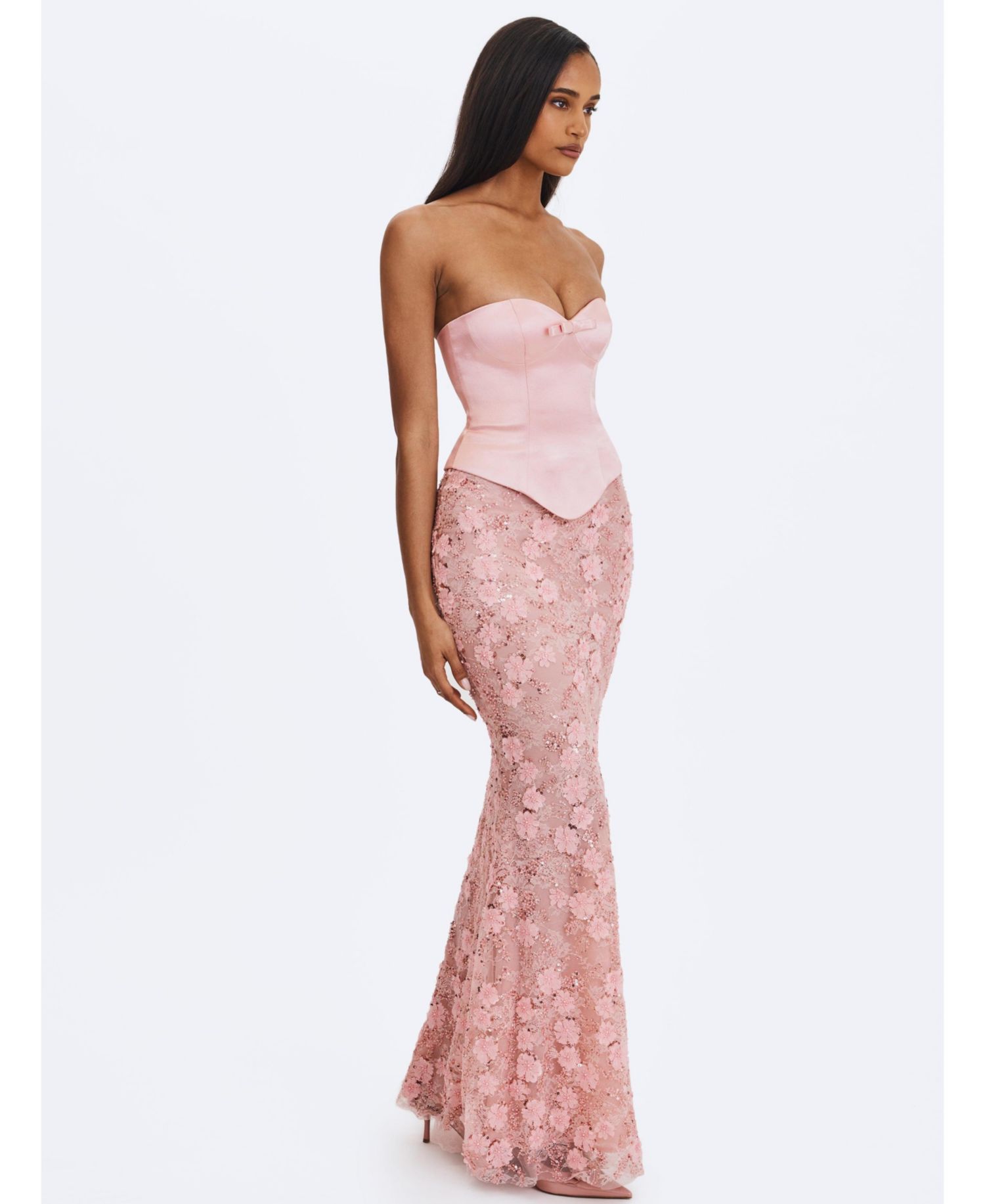 Women's Uliya Strapless Mermaid Peplum Maxi Dress