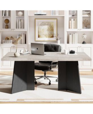 Dining Table for 6-8 People - 63" Modern Long Kitchen Table with Large Tabletop