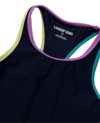 Girls Chlorine Resistant Racer Back Tankini Swim Top