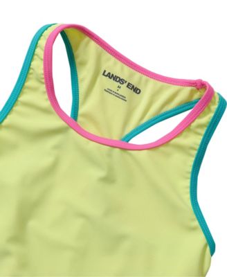 Girls Chlorine Resistant Racer Back Tankini Swim Top