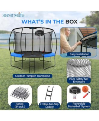 “Outdoor Trampoline with Enclosure Net & Ladder, Heavy Duty Trampoline for Kids & Adults (8–14 FT)”