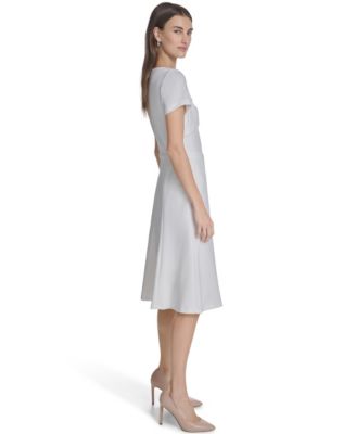 Women's Twist Neck Midi Dress