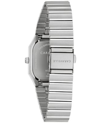 Men's Vintage Silver-Tone Stainless Steel Bracelet Watch, 32mm
