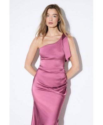 Women's Asymmetric Shoulder Bridesmaid Dress