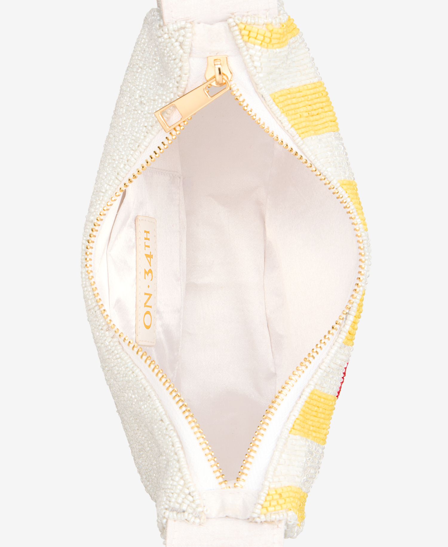 Beaded Half Moon Shoulder Bag