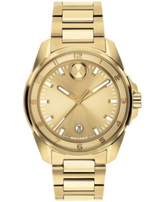 Men's Bold Verso S Swiss Quartz Ionic Plated Light Yellow Gold Steel Watch, 42mm