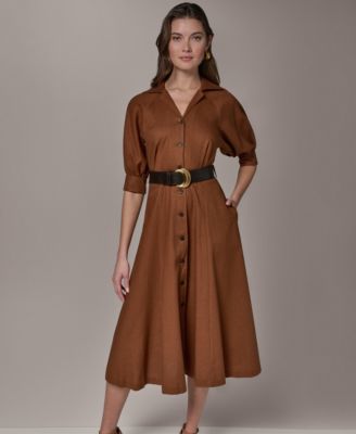 Women's Collared Neck Shirt Dress