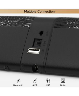 Detachable Bluetooth 5.3 Soundbar with Hi-Fi Audio & Powerful Bass for Home Theater Upgrade