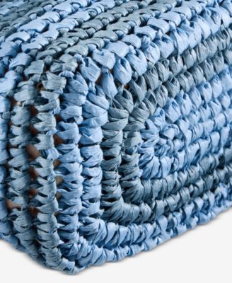 Striped Straw Clutch Bag