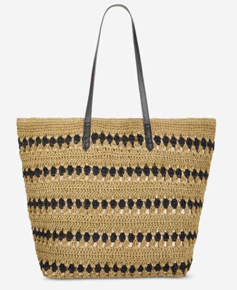 Женские Style & Co Geometric Straw Slouchy Tote Bag