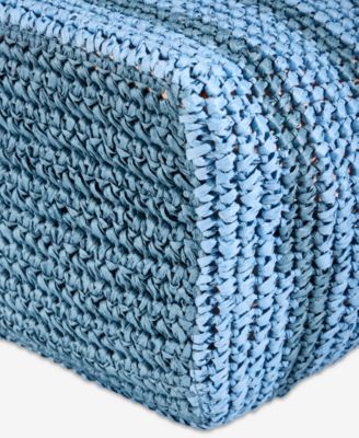 Ombr&eacute; Striped Straw Slouchy Tote Bag