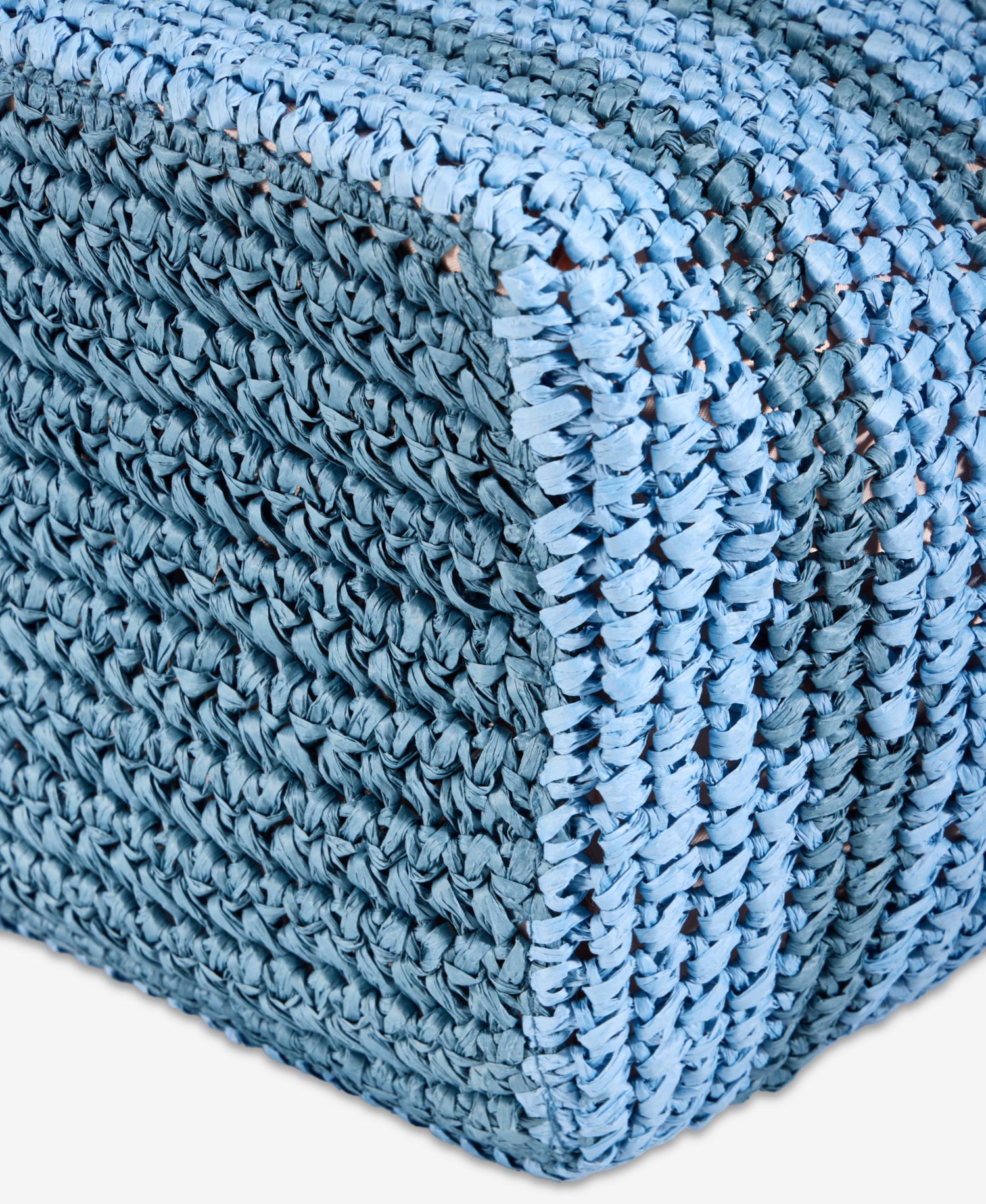 Ombr&eacute; Striped Straw Slouchy Tote Bag