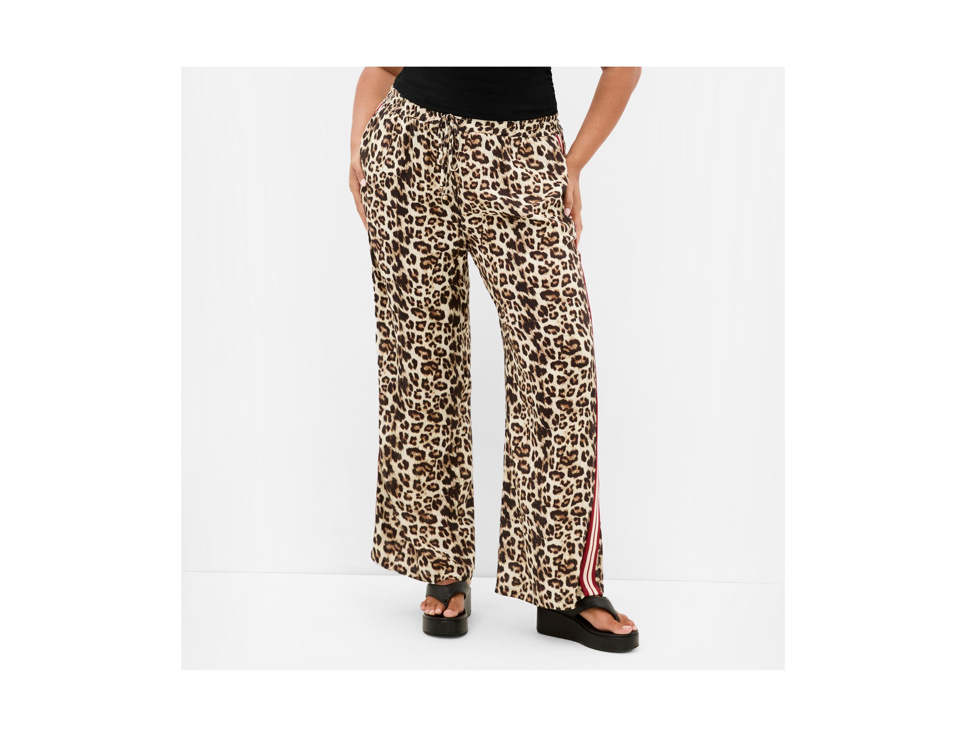 City Chic Women's Animal Print Side Stripe Pant