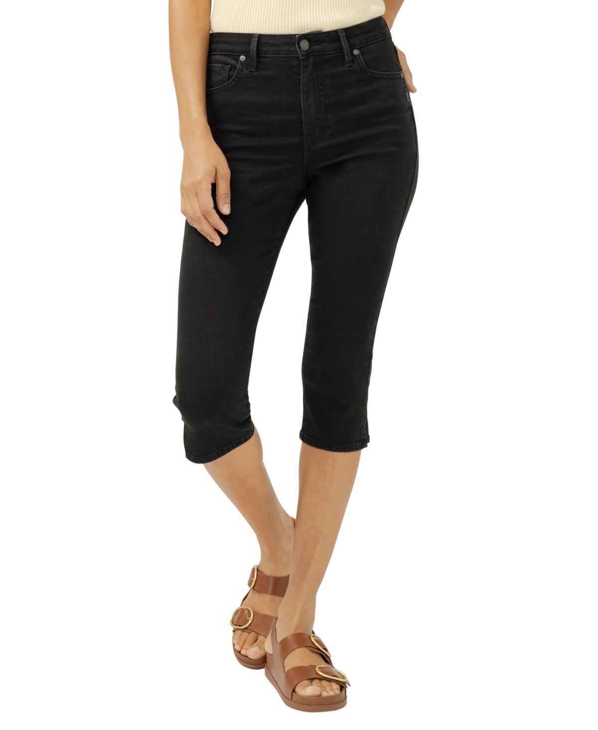Silver Jeans Co. Women's Isbister High Rise Luxe Stretch Capri