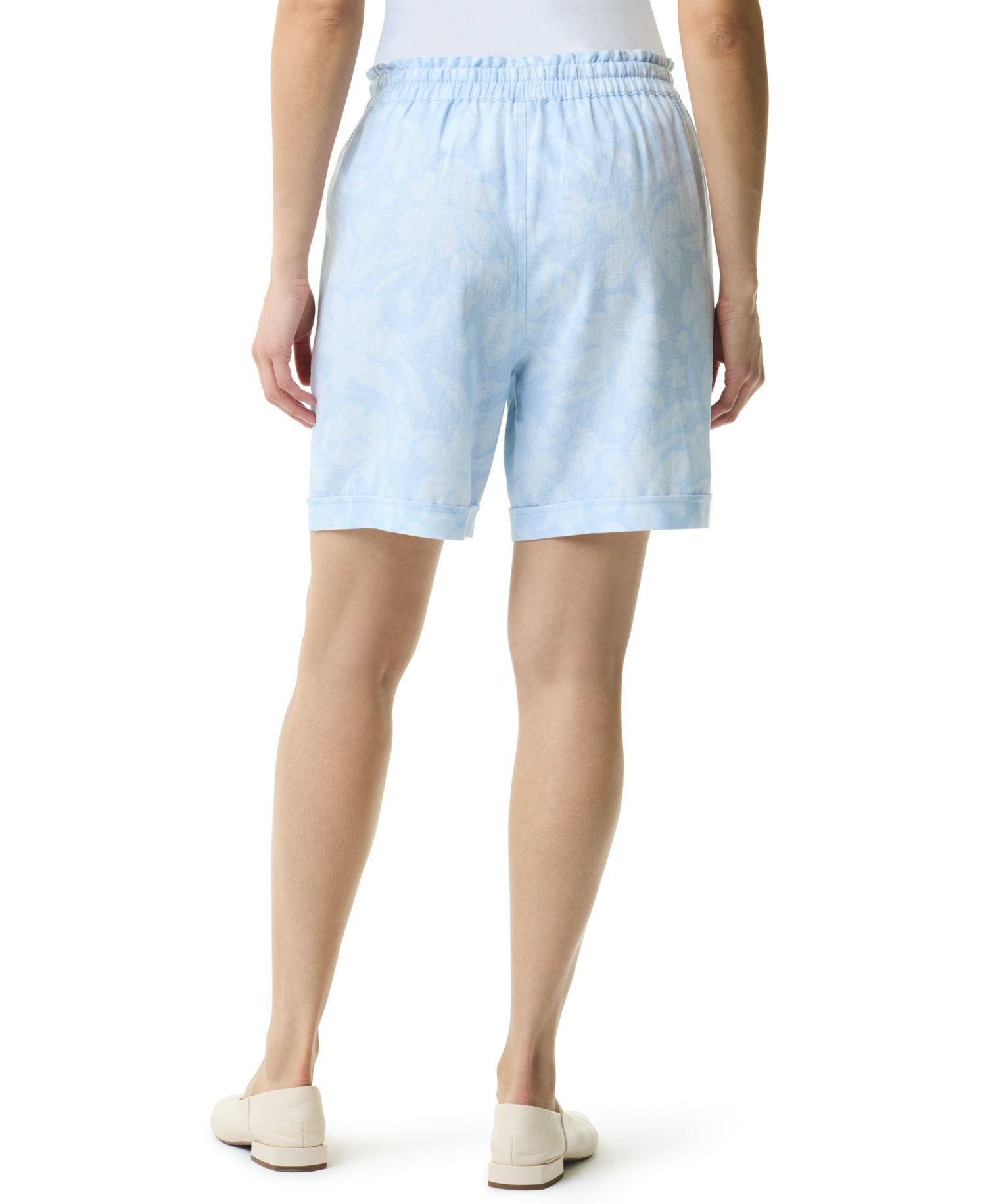 Women's Linen Pull On Drawstring Shorts