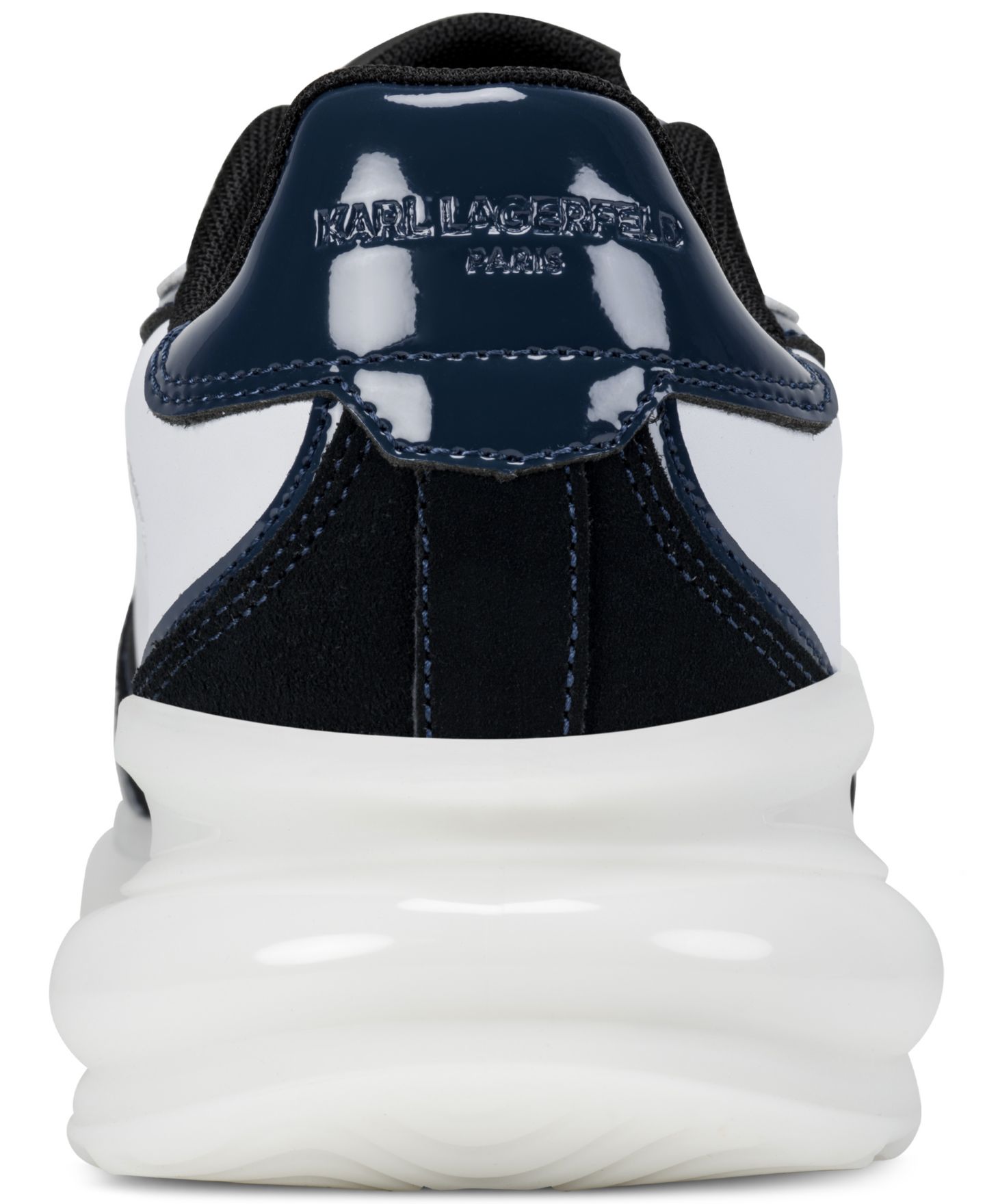 Мужские кроссовки KARL LAGERFELD PARIS Side Logo Embroidered Runner Gaetan, цвет: Белый / Синий — фото 3