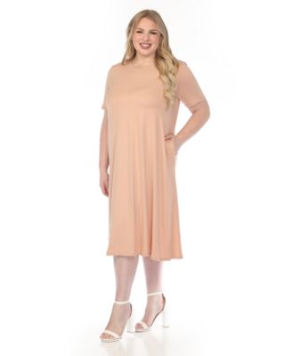 Plus Size Crew Neck T-Shirt Dress