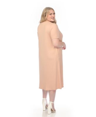 Plus Size Crew Neck T-Shirt Dress