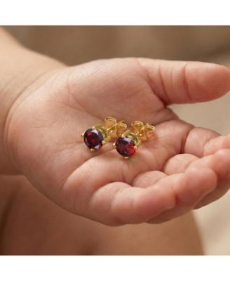 Dainty Sterling Silver 4MM Showpiece Solitaire Stud Earrings