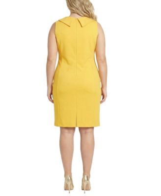 Plus Size Sleeveless Shawl Collar Dress