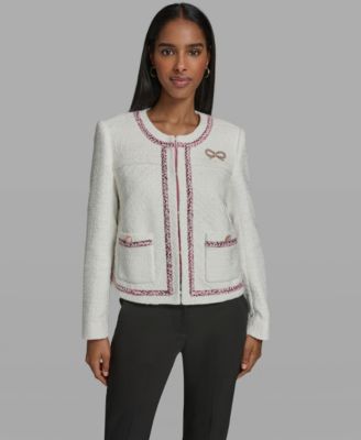 Women's Crewneck Cropped Woven Jacket