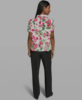 Women's Short-Sleeve Collared Blouse