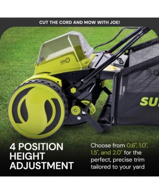 Cordless Push Reel Mower, 15” Yard Trimmer w/ Collection Bag, 24V-CRLM15