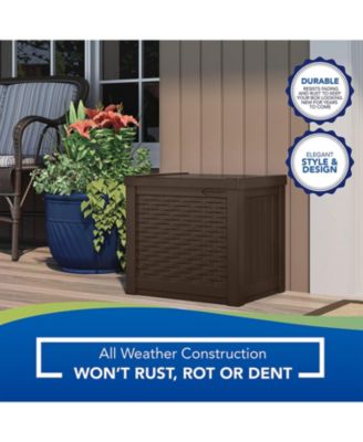 22 Gallon Outdoor Patio Small Deck Chest Box with Storage Seat, Java