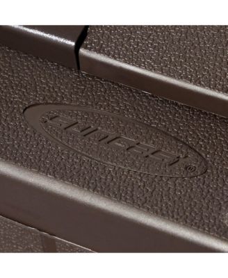 Trash Hideaway Outdoor 33 Gallon Garbage Waste Can Bin, Java (2 Pack)