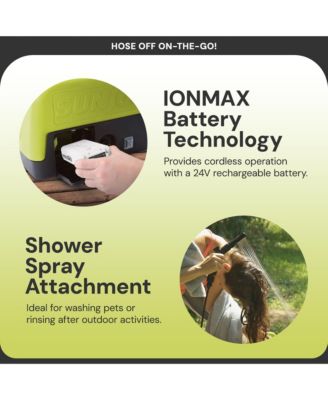 24V IONMAX Cordless Sink/Shower Spray Washer Kit with Battery, WA24C-LTE
