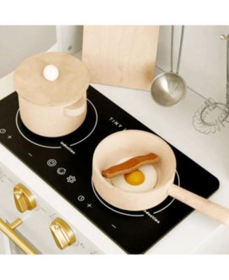 Iconic Wooden Play Kitchen – Cream Pretend Cooking Set for Kids