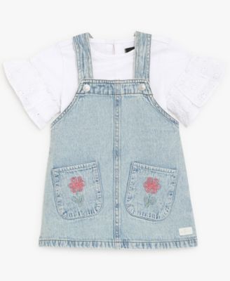 Baby Girls' Short-Sleeve Bodysuit and Jumper, 2-Piece Set