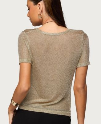 Women's Luchia Shiny Knit Top