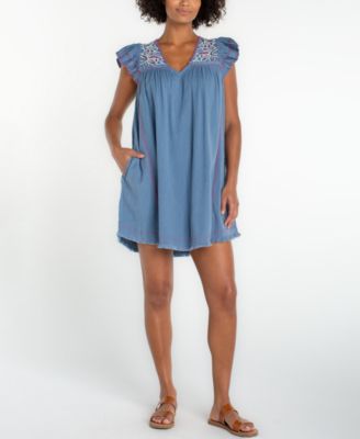 Women's V-Neck Woven Dress