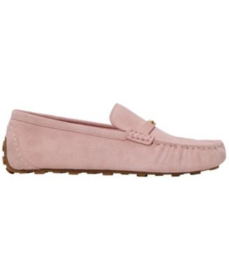 Women's Flower Stud Round Toe Moccasin Loafers