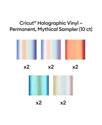 Holographic Vinyl Permanent, Mythical Sampler - 12 in x 12 in Sheets