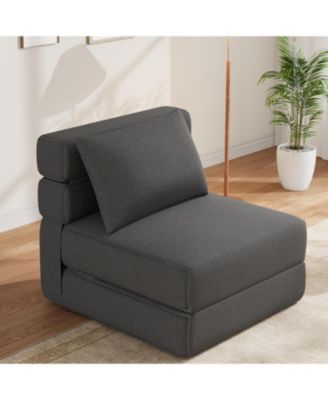 Folding Sofa Bed With Upgraded Pillow, Convertible Sleeper Chair- Modern Comfortable Sofa Bed Linen Fabric