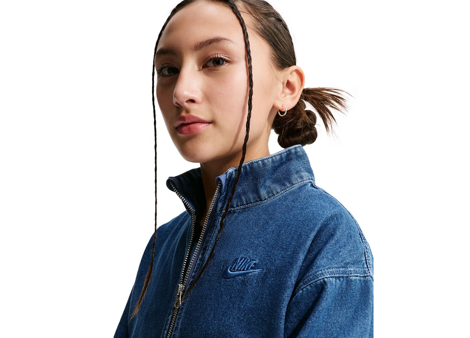 Girls' 7-16 Sportswear Collection Windrunner Oversized Denim Jacket