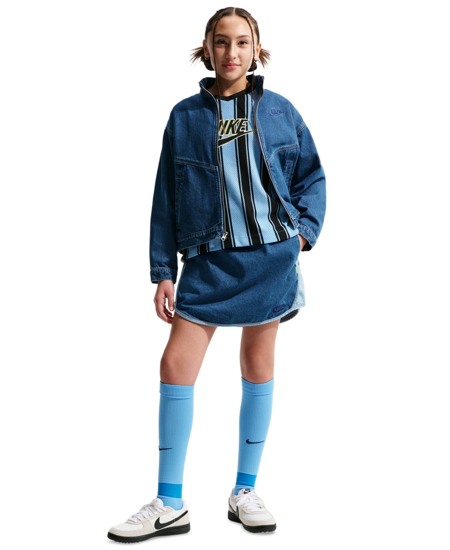 Girls' 7-16 Sportswear Collection Pull-On Denim Skirt