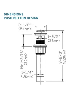 Bathroom Sink Drain - Pop-Up Drain Stopper, Anti-Clogging Design with Strainer Basket for Vanity