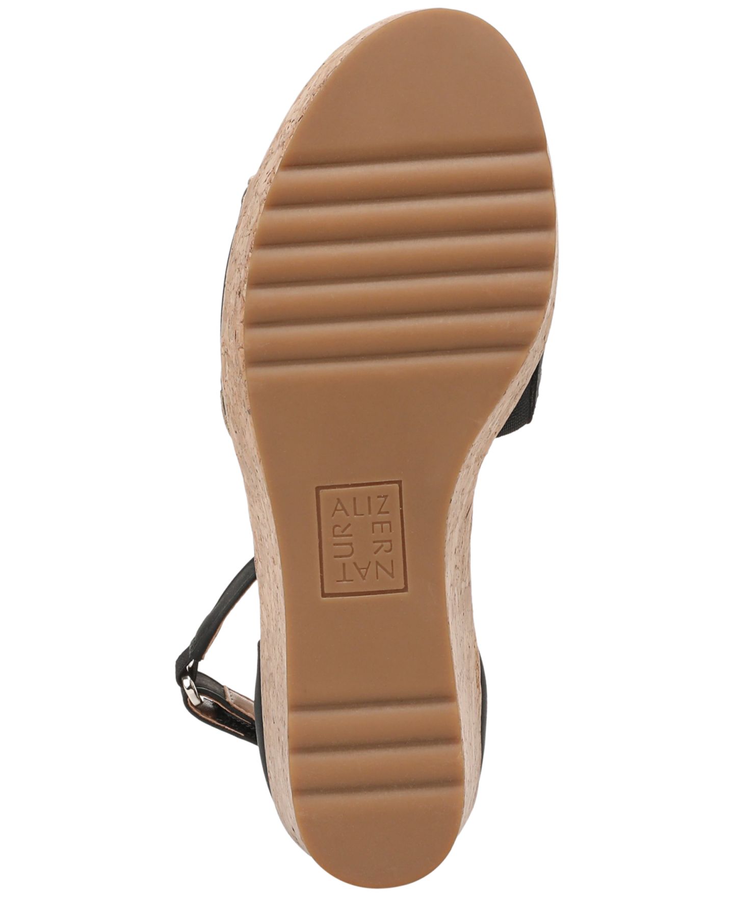 Женские сандалии Naturalizer Olly 3 Ankle Strap Espadrille, цвет: Чёрная искусственная кожа — фото 5