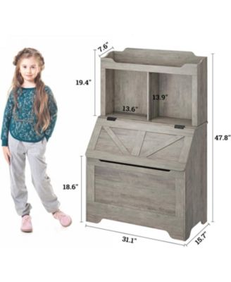 Wooden 3 Tier Kids Toy Storage Organizer and Bookcase