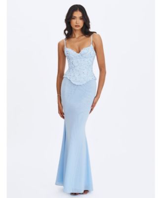 Women's Aurielle Sweetheart Mermaid Peplum Maxi Dress